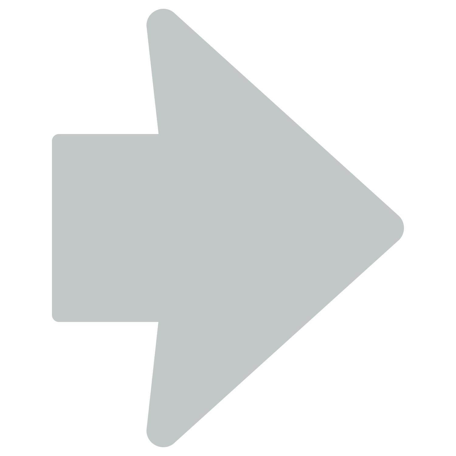 LiteMark 2 Inch X 3 Inch Grey Trail Marker Arrow Decals - Pack of 48