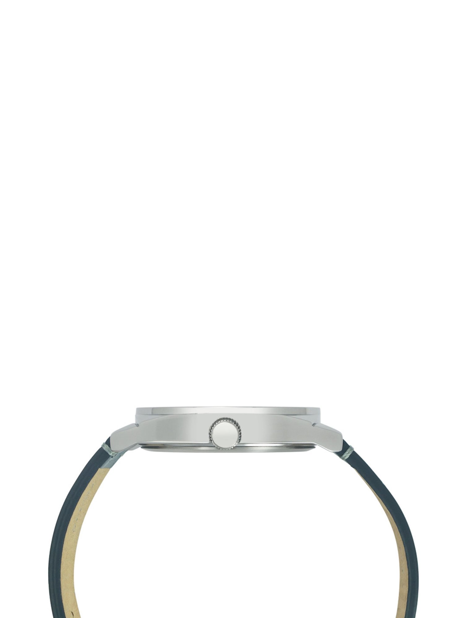 Helix By Timex Grey Round Dial Analog Leather Men Watch - TW044HG02