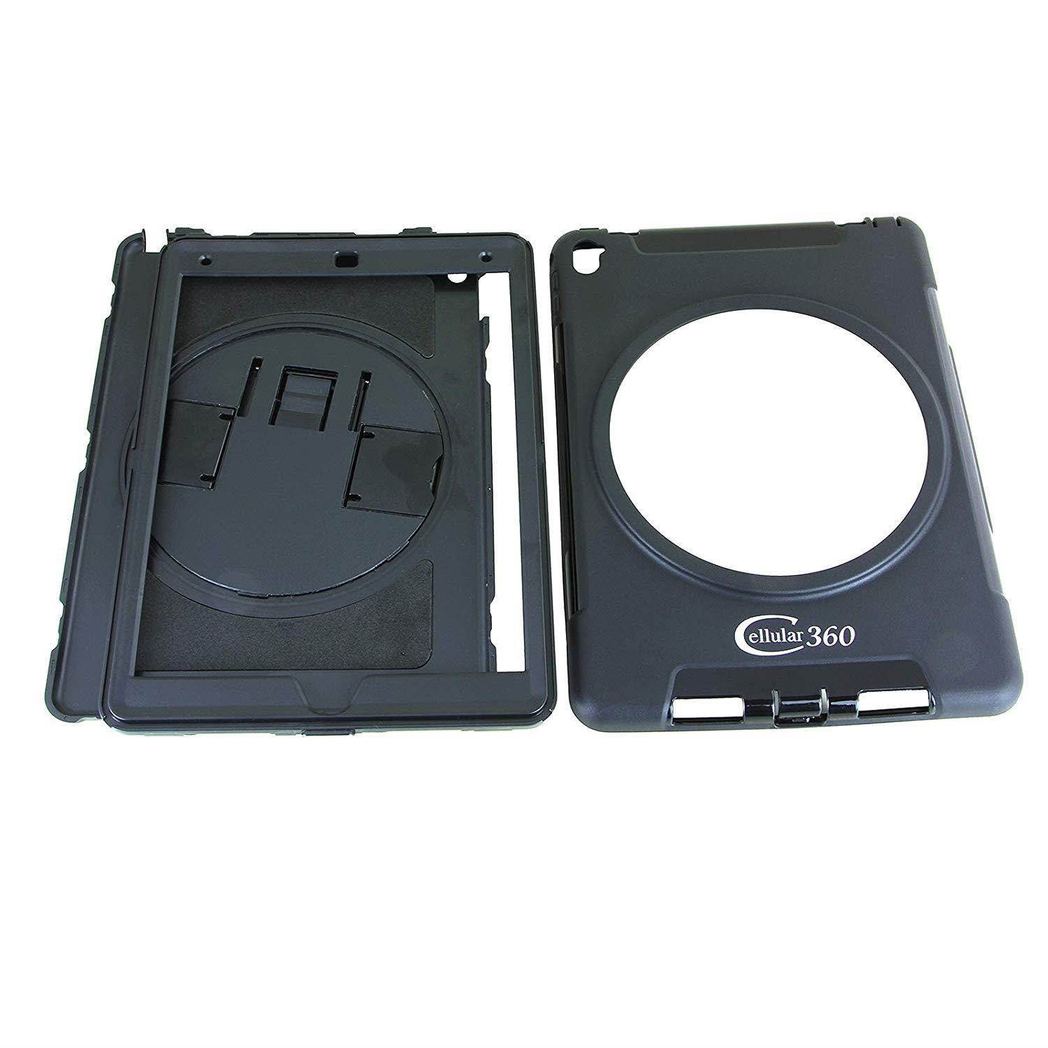 Cellular360 Shockproof Case with 360 Degree Swivel Stand and Handle for iPad Mini 1 iPad Mini 2 iPad Mini 3 (Black)