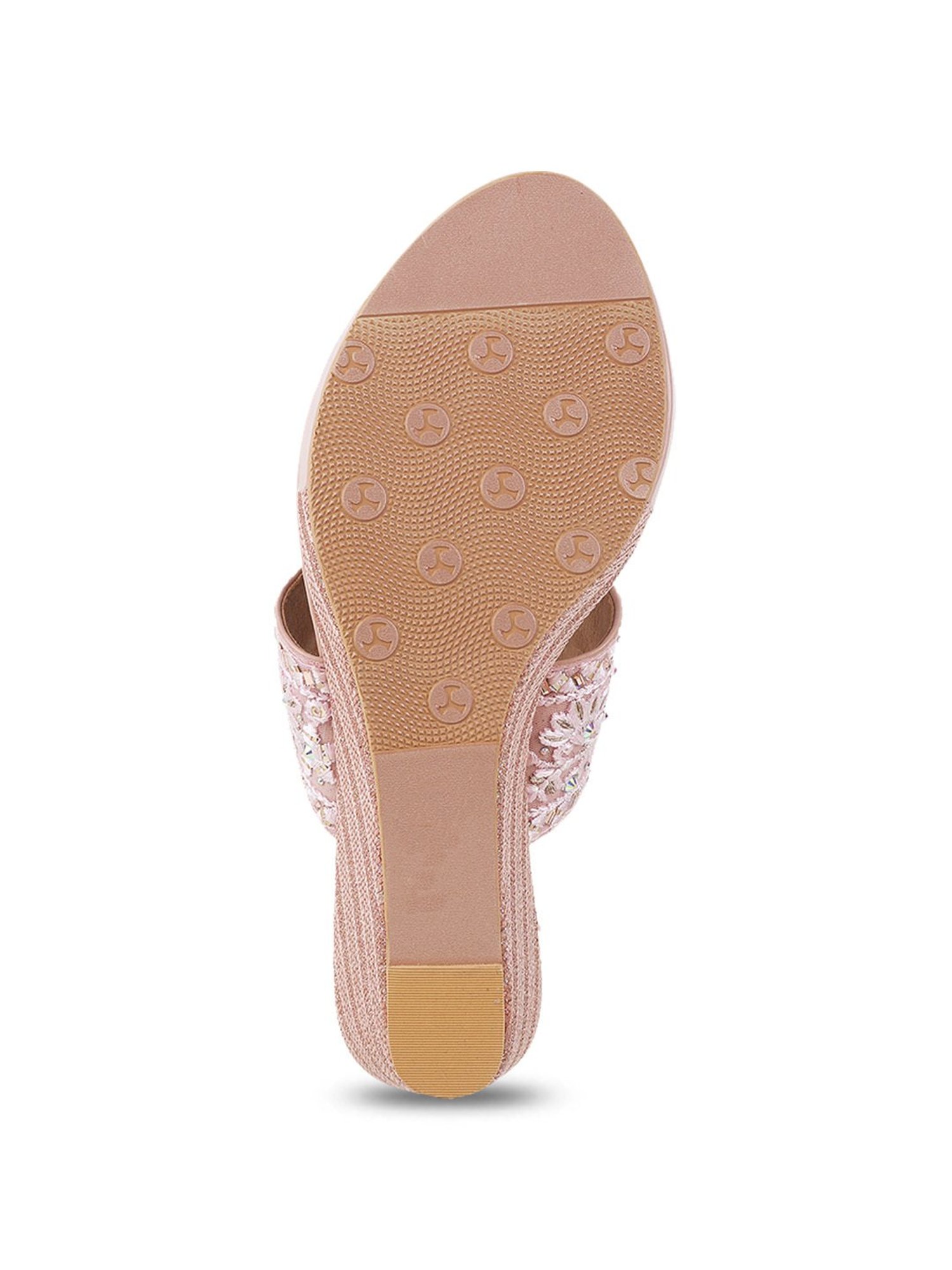 Mochi Women's Peach Toe Ring Wedges