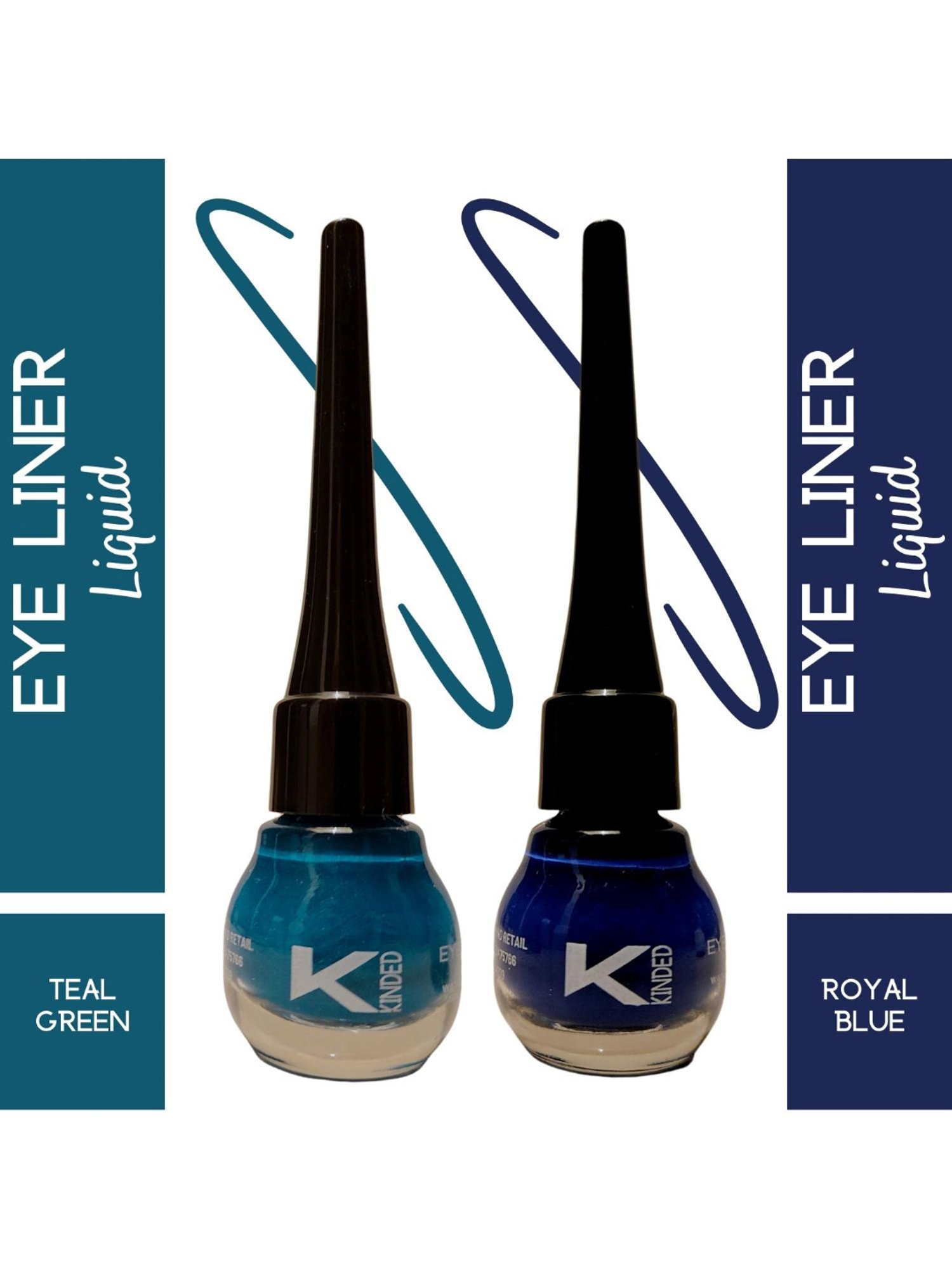 KINDED Liquid Eye Liner Golden Glaze & Greyish Silver Combo