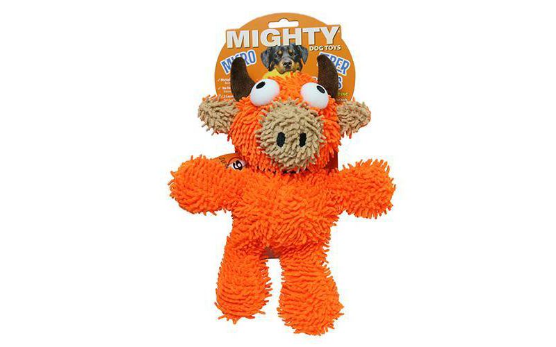 Mighty Microfiber Bull Dog Toy - Orange - M