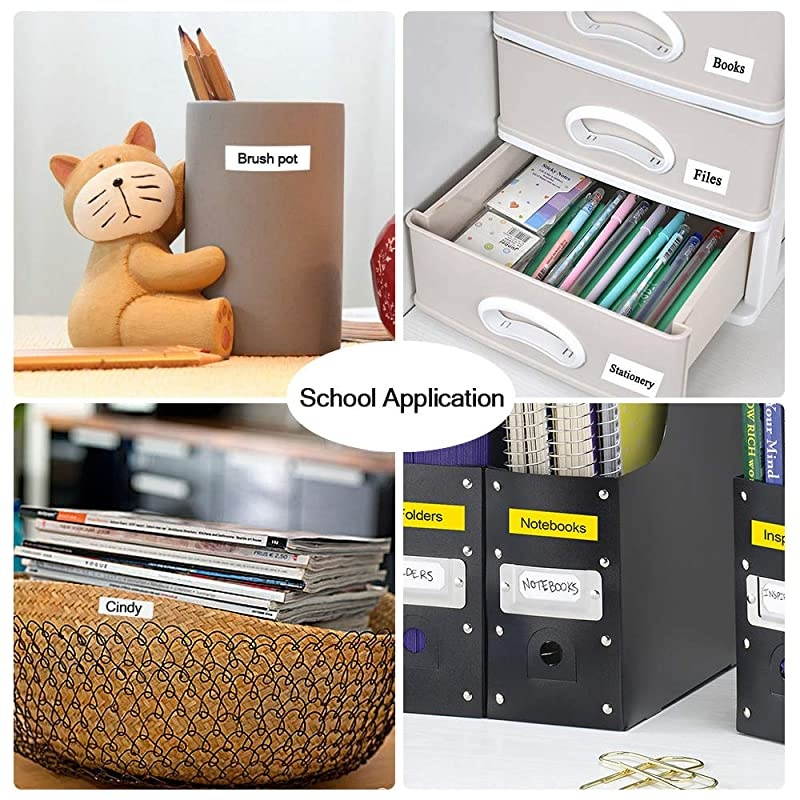 Compatible Label Tape Replace Dymo LetraTag Labeling Refills 91330 10697 S0721510 Black on White SelfAdhesive Paper Tape for DYMO LetraTag Label Maker LT100T 12 Inch x 13 feet 10 Pack