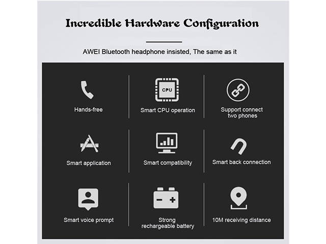 AutofeelSunriseoffice Wireless Bluetooth Earphone Headset Headphone With Mic 3D Bass Stereo Neckband Sport NFC Fast Pairing Earbuds For Mobile Phone iPhone Xiaomi Samsung