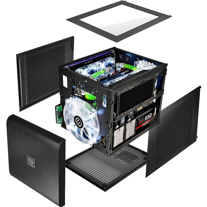 Fractal Design Node 202 Computer Case - Black - 2 x Bay - 1 x 450 W - Power Supply Installed - Mini ITX Motherboard Supported - 7.72 lb