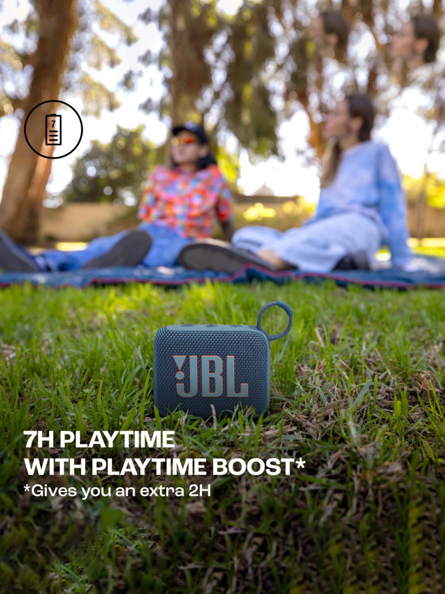 JBL Go 4, Wireless Ultra Portable Bluetooth Speaker with Pro Sound, Water & Dust Proof (Blue)