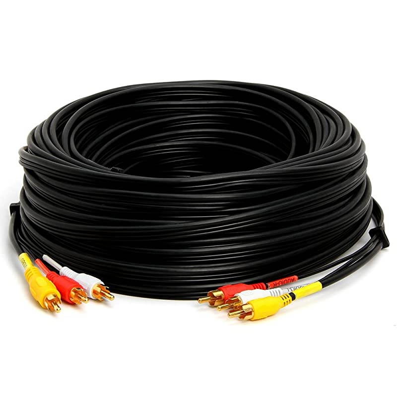 Video CableComposite Cord 30 ft RCA to RCA MMx3AV Cable for TVDVDVCD etd