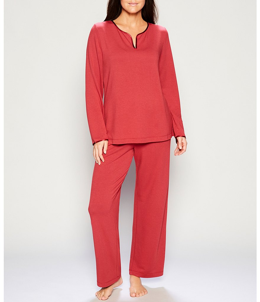 Cabernet Solid Knit Drawstring Sleep Pants