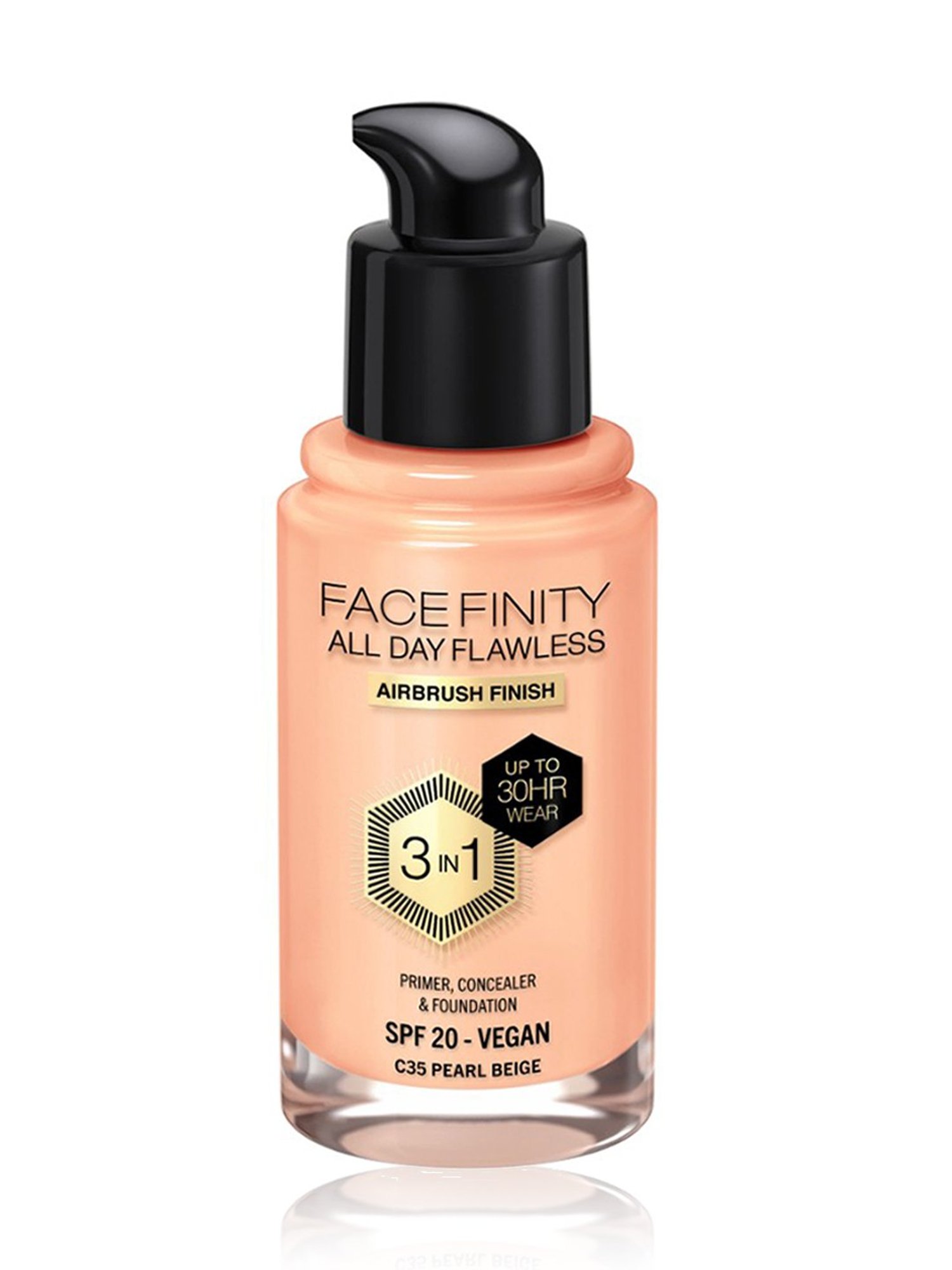 Max Factor Facefinity All Day Flawless 3 In 1 Foundation SPF 20 C35 Pearl Beige - 30 ml