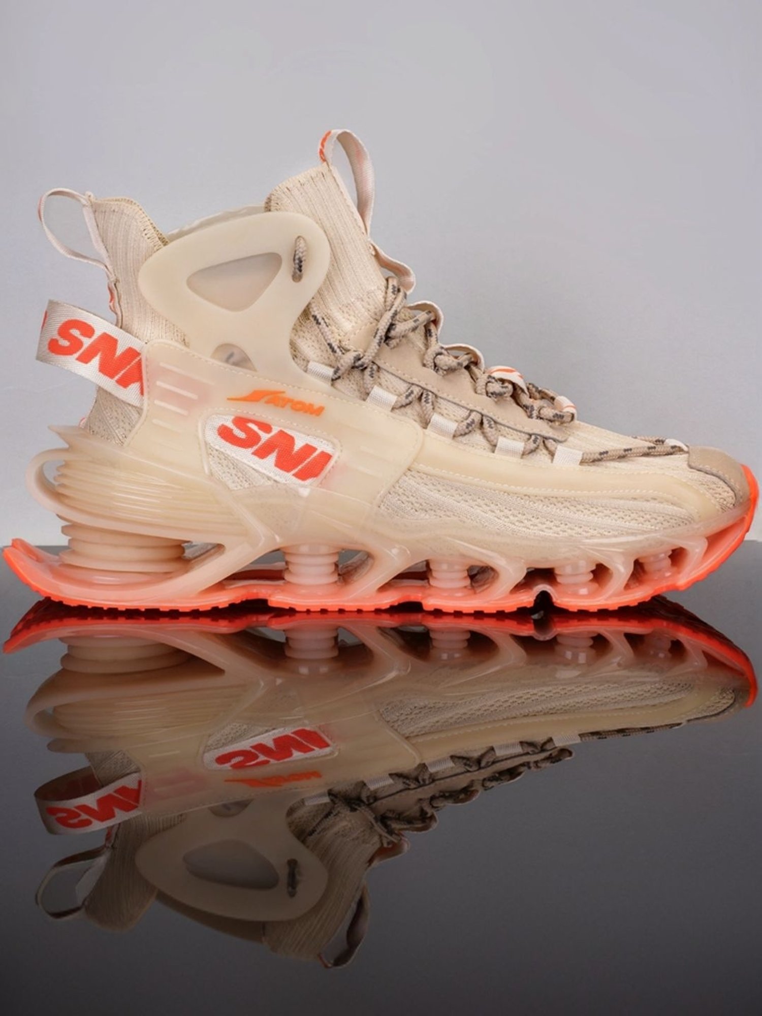 Atom Men's Alpha Predator Beige Running Shoes