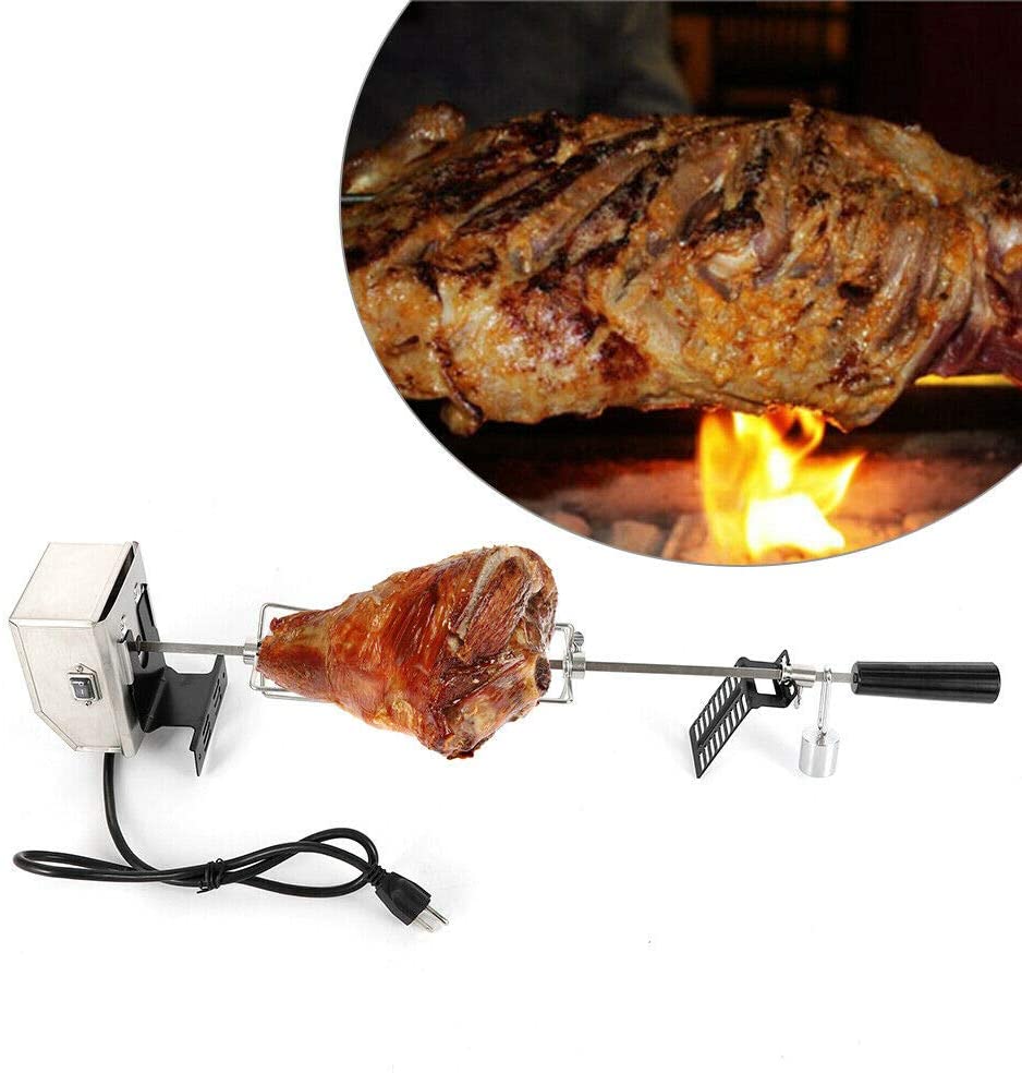 TFCFL Electric barbecue grill motor rod, universal barbecue grill replacement barbecue kit, 110V 4W, suitable for families, resorts