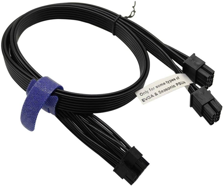Replaement for Dual PCIe 8 Pin Male to Mini 12 Pin NVIDIA GeForce RTX 30 Series GPU Power Adapter Cable for EVGA Seasonic Modular PSUs 12-inch(30cm)
