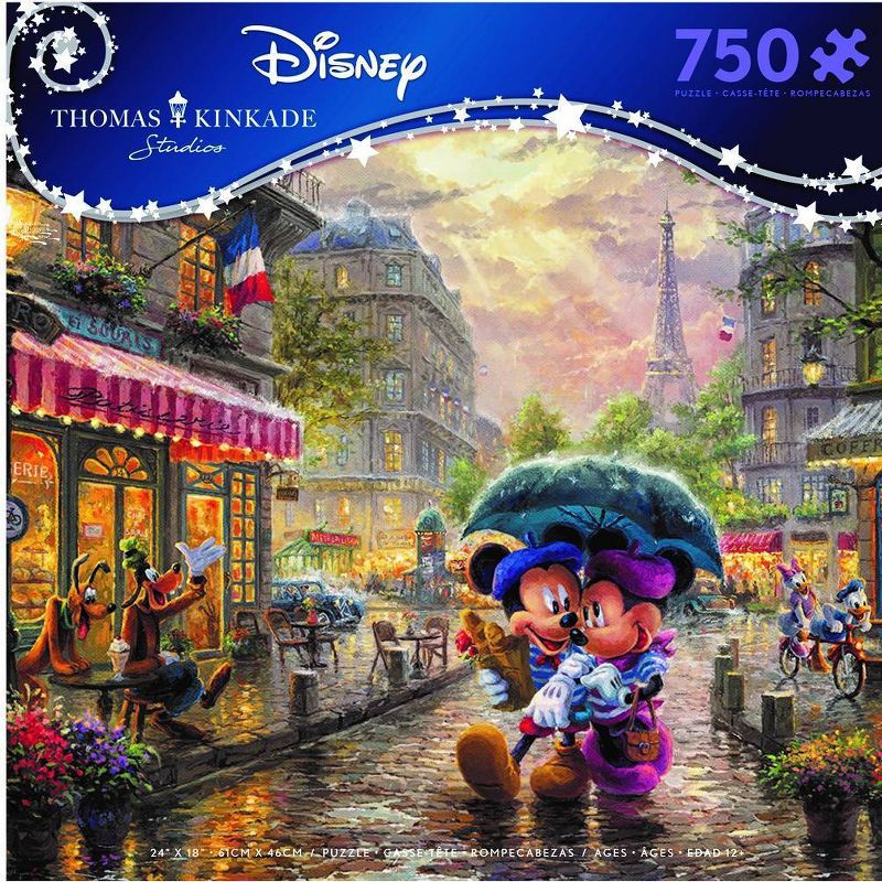 Ceaco Disney Thomas Kinkade: Mickey Mouse & Friends Minnie in Paris Jigsaw Puzzle - 750pc