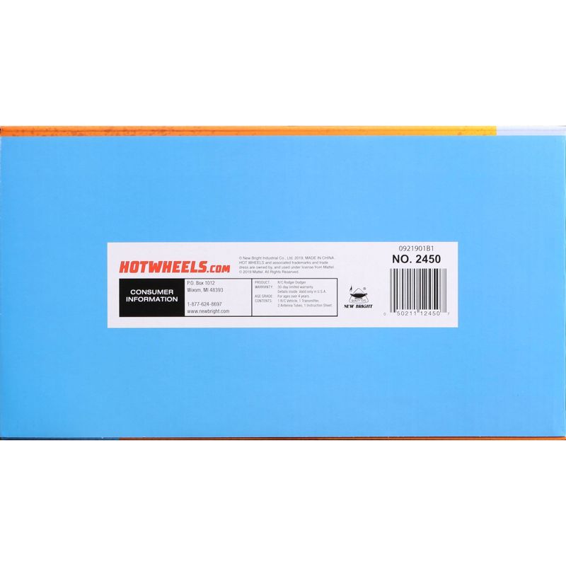 New Bright 1:24 RC Monster Truck Hot Wheels Rodger Dodger