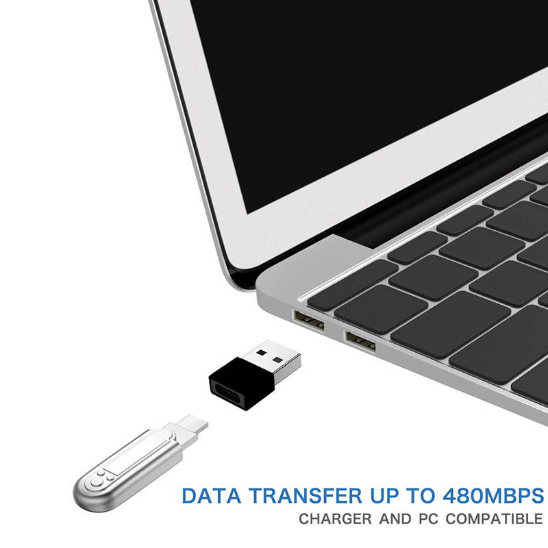 USB 2.0  Male to USB Type C Female OTG Adapter Converter Type-C Cable Adapter For  Samsung Galaxy s8 s9 USB-C Data Charger - 2 Pack