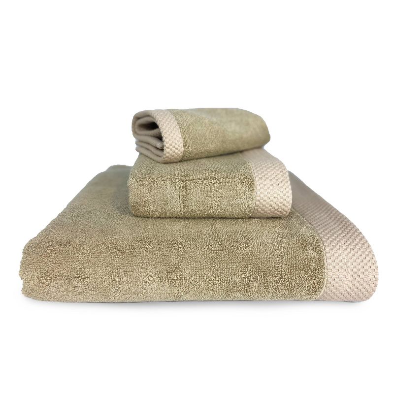 3pc Eco Melange Rayon from Bamboo Cotton Bath Towel Set Charcoal - BedVoyage