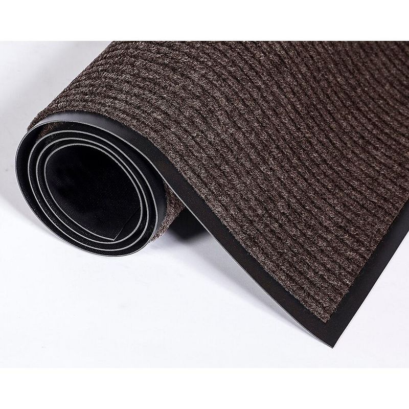 1'4"x2'4" Rectangle Indoor and Outdoor Polyurethane Floor Mat Black - PiccoCasa