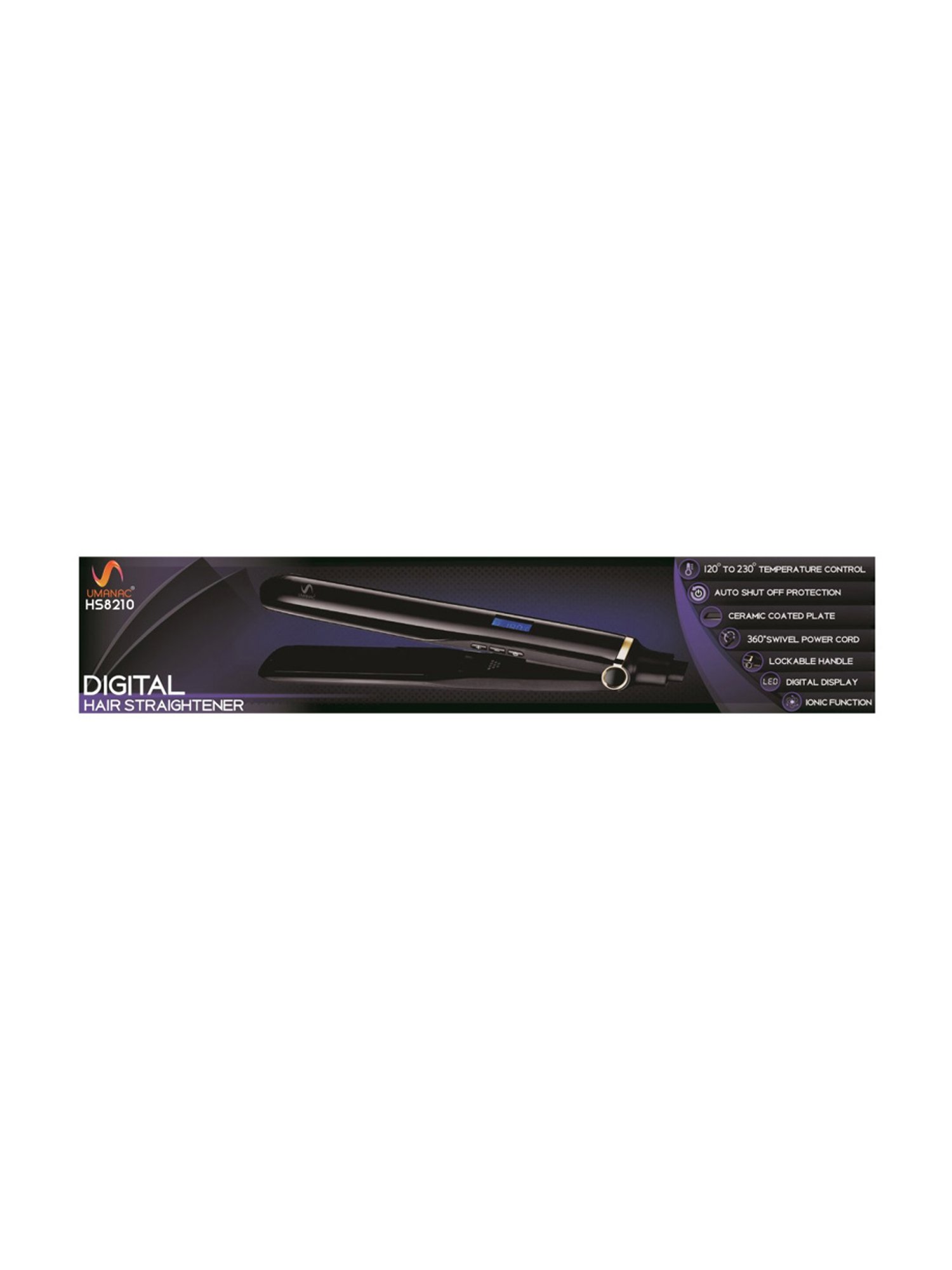 Umanac HS8210 Digital Hair Straightener (Black)