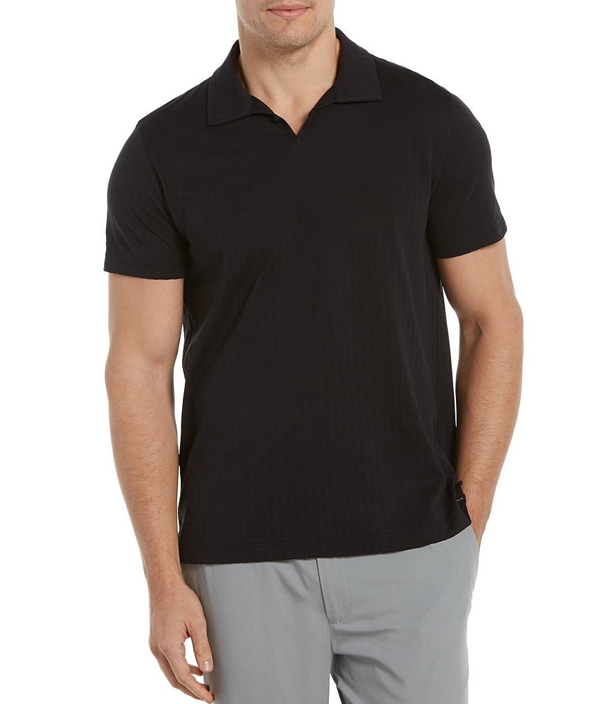 Perry Ellis Open Collar Short-Sleeve Polo Shirt