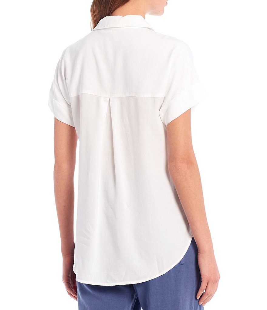 BB Dakota by Steve Madden Up to Here Puff Elbow Sleeve Mock Neck Smocked Top