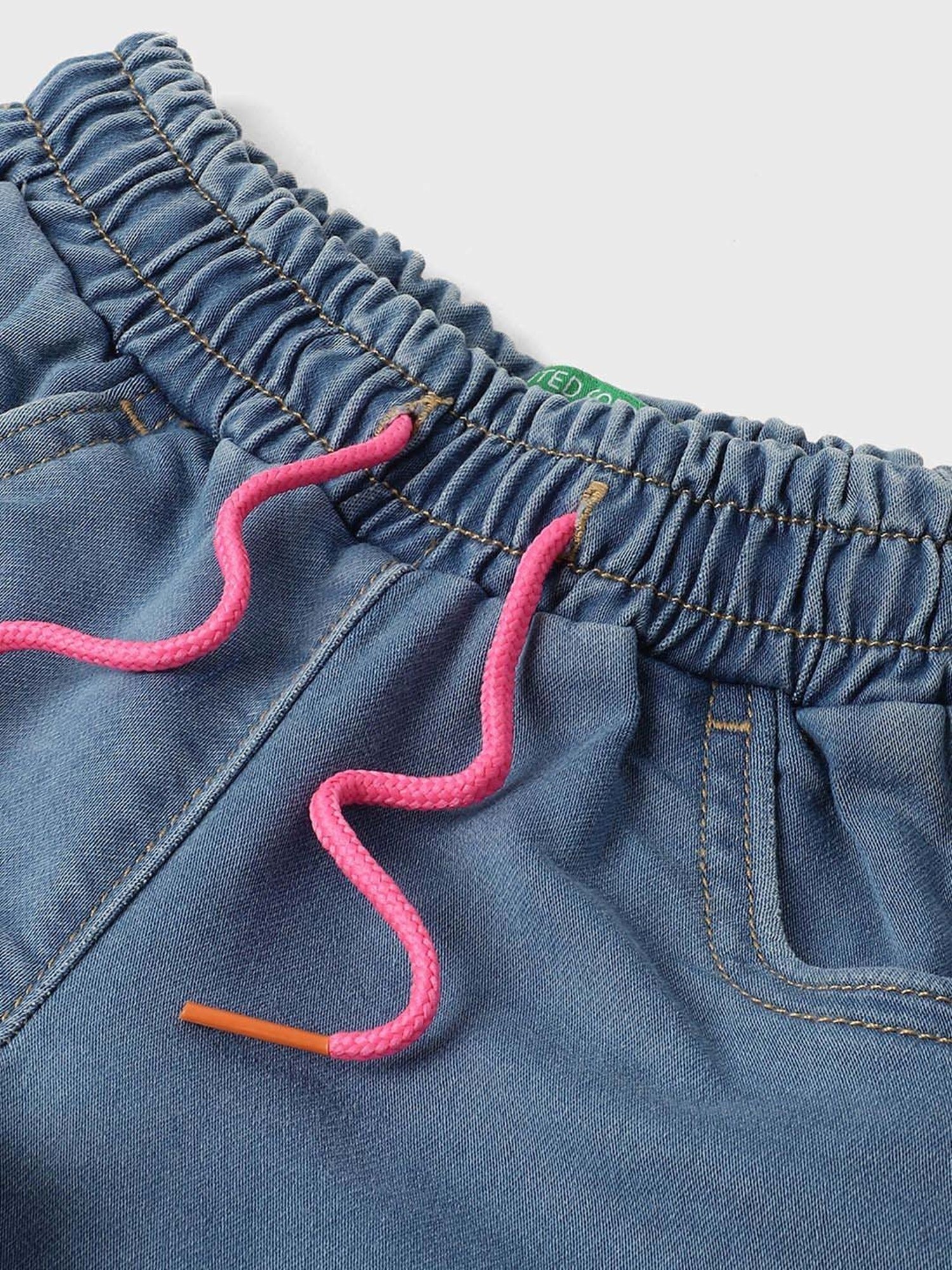 Kiddopanti Kids Coral & Neon Green Logo Cycling Shorts (Pack of 2)