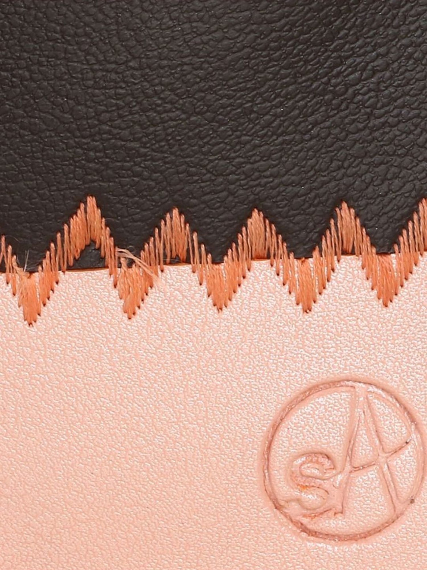 Spice Art Brown & Pink Embroidered Coin Pouch