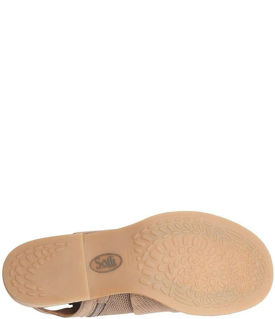 Sofft Natalia Perforated Metallic Suede Sandals