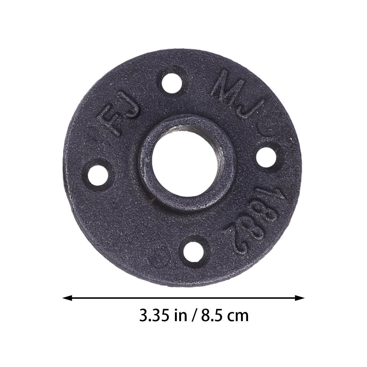 2 Pcs Vintage Malleable Threaded Floor Flange Iron Pipe Fittings Wall Mounted Flange