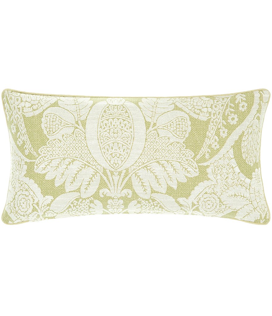 Rose Tree Wexford Green Geometric Embroidered Breakfast Pillow