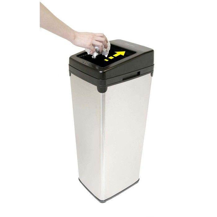 iTouchless IT14SC 52 Liter Touchless Trashcan Square Stainless