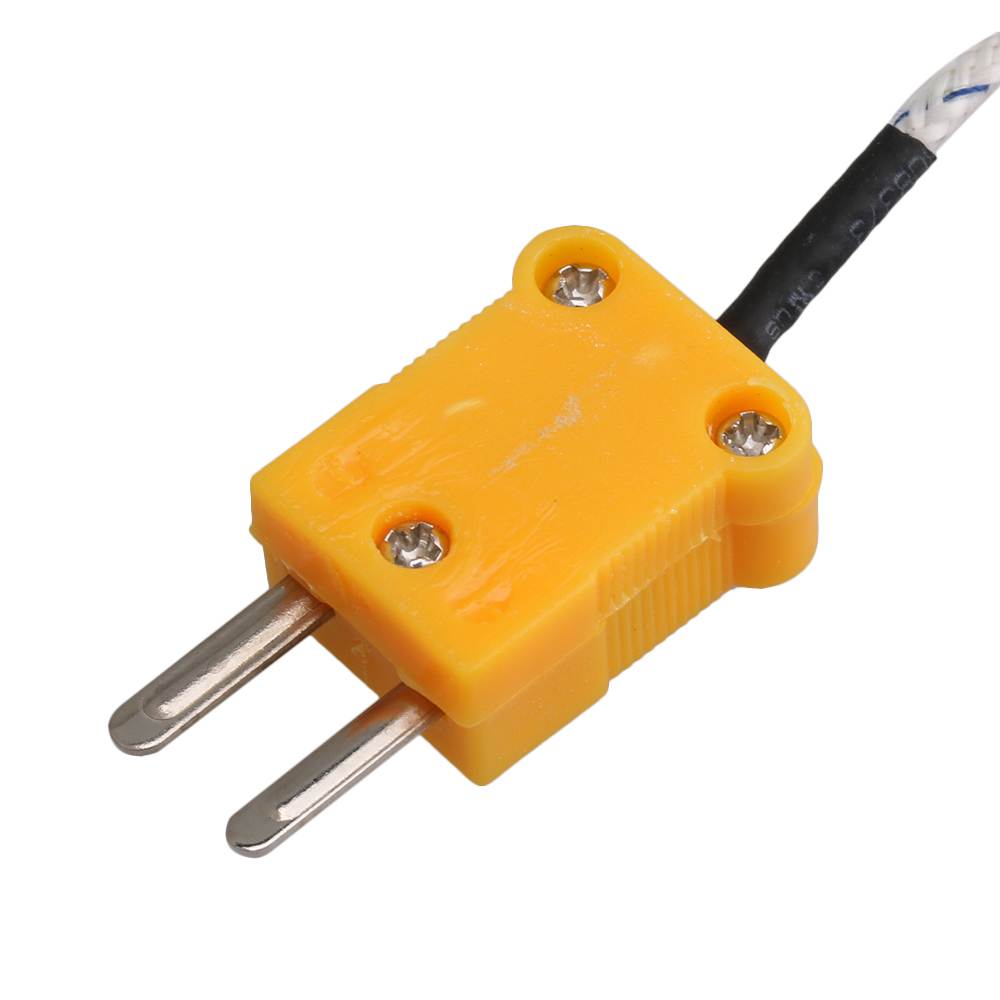 BQLZR 2m Thermocouple 0.66mm Probe Sensors K Type Mini-Connector Fiberglass Cable