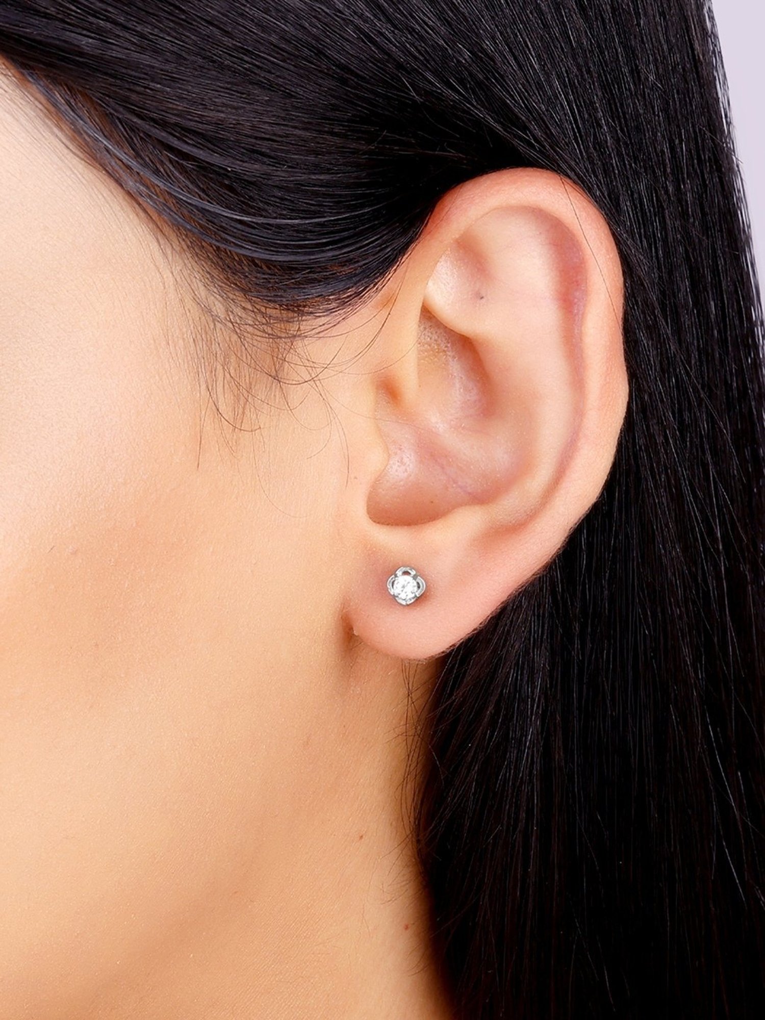 GIVA 92.5 Sterling Silver Bloomfire Stud Earrings for Women