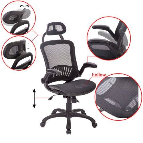 Ergonomic Office Chair High Back Swivel Mesh Chair Computer Desk Task