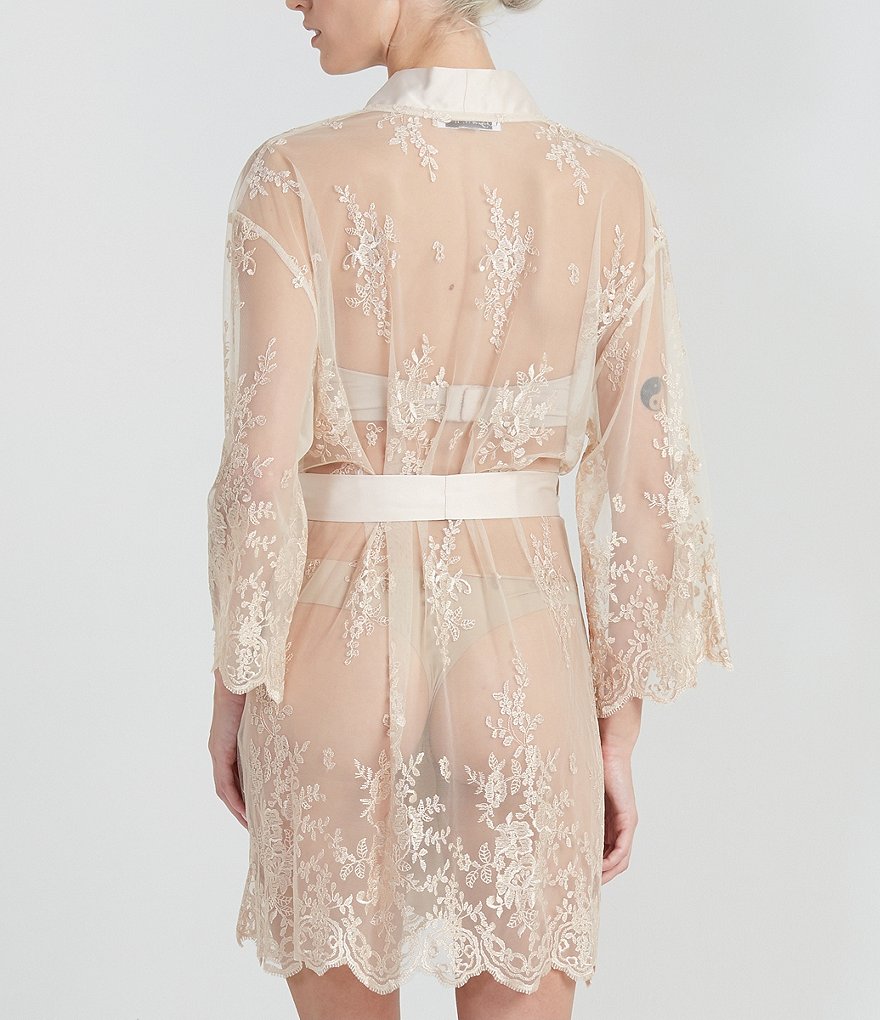 Little Giraffe Luxe Satin Snow Leopard Wrap Robe