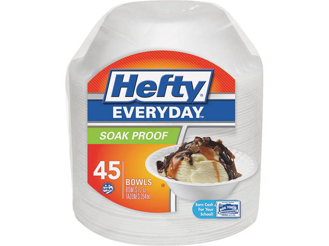Reynolds Hefty Everyday Soak Proof 12-oz Bowls, 45 Piece(s) / Pack D25045