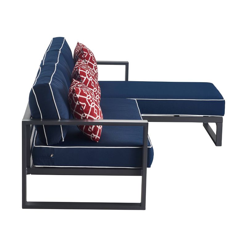 Monterey Outdoor Sectional - Gunmetal - Finch