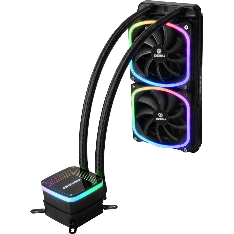 Enermax AQUAFUSION 240 ELC-AQF240-SQA Cooling Fan/Radiator/Water Block - 2 x 120 mm - 2 x 79.8 CFM - 32.6 dB(A) Noise - Liquid Cooler Cooler