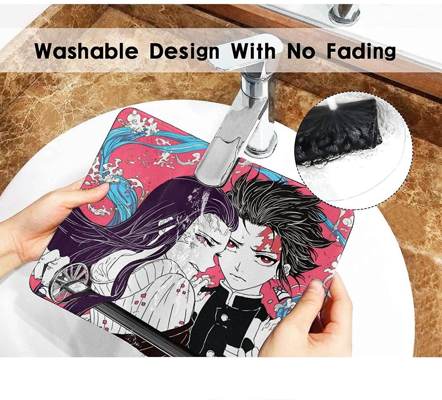 Demon Slayer-Kimetsu No Yaiba Mouse Pad Rectangle Rubber Non-Slip Mouse Mat for Office Computer Gaming