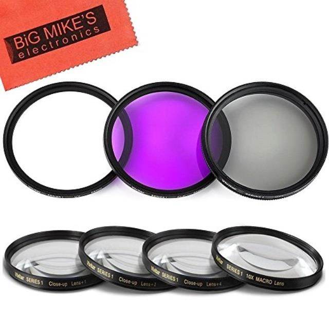 46mm 7pc filter set for panasonic lumix dmcg7 dslm mirrorless 4k camera with 1442mm lens kit  includes 3 pc filter kit uvcplfld and 4pc close up filter set +1+2+4+10