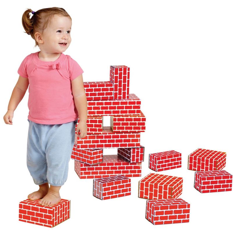 Childcraft Corrugated Building Blocks, Large, Red, set of 16