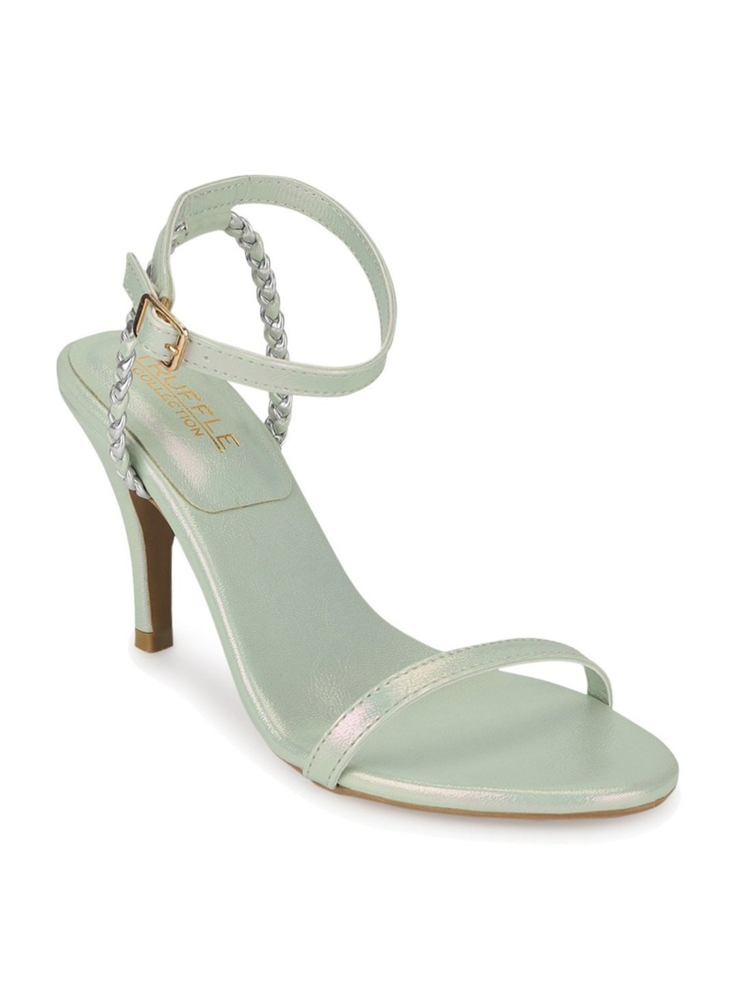 Truffle Collection Women's Mint Ankle Strap Stilettos