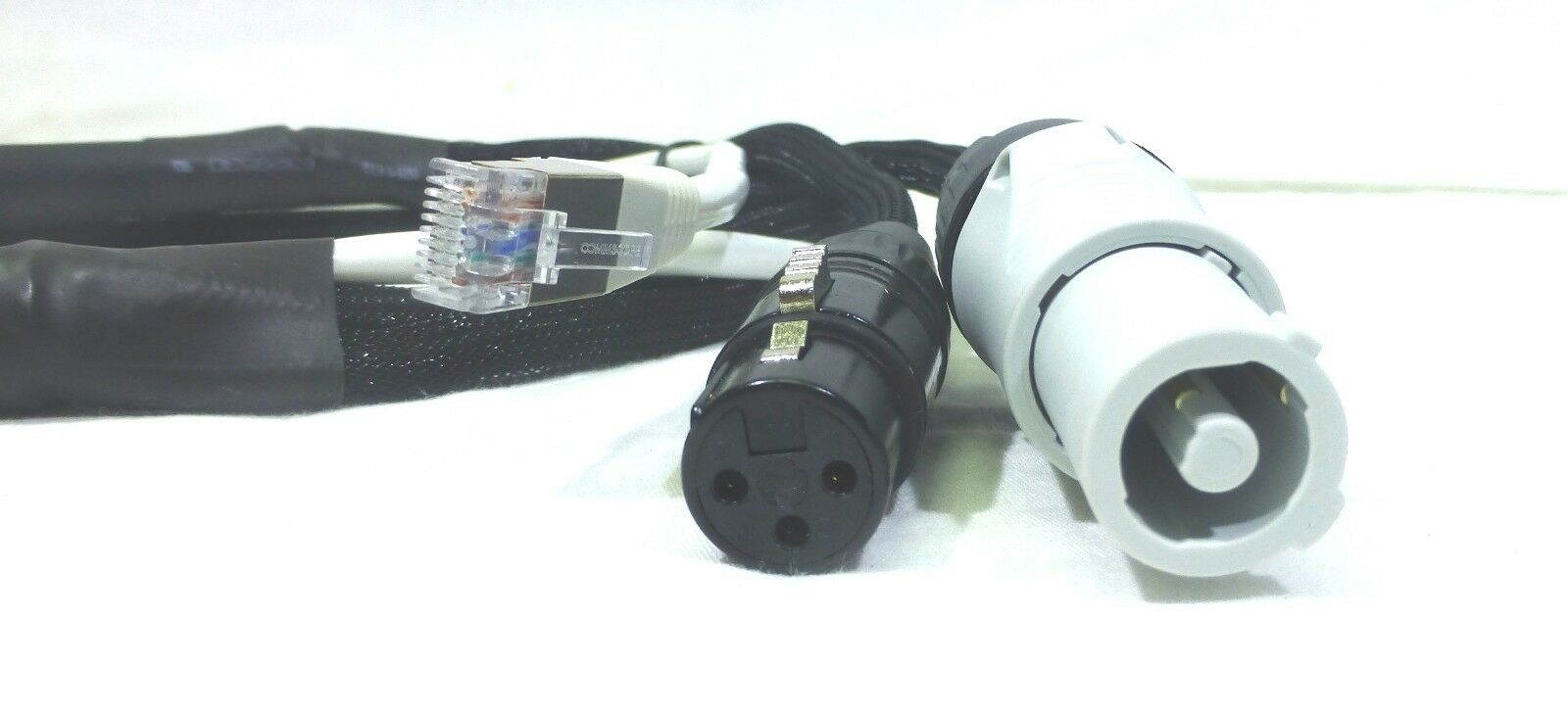 (LSE1)3.3 Ft(1M) Siamese Power, Audio & Data Combo Cable.(For Powered Speakers).