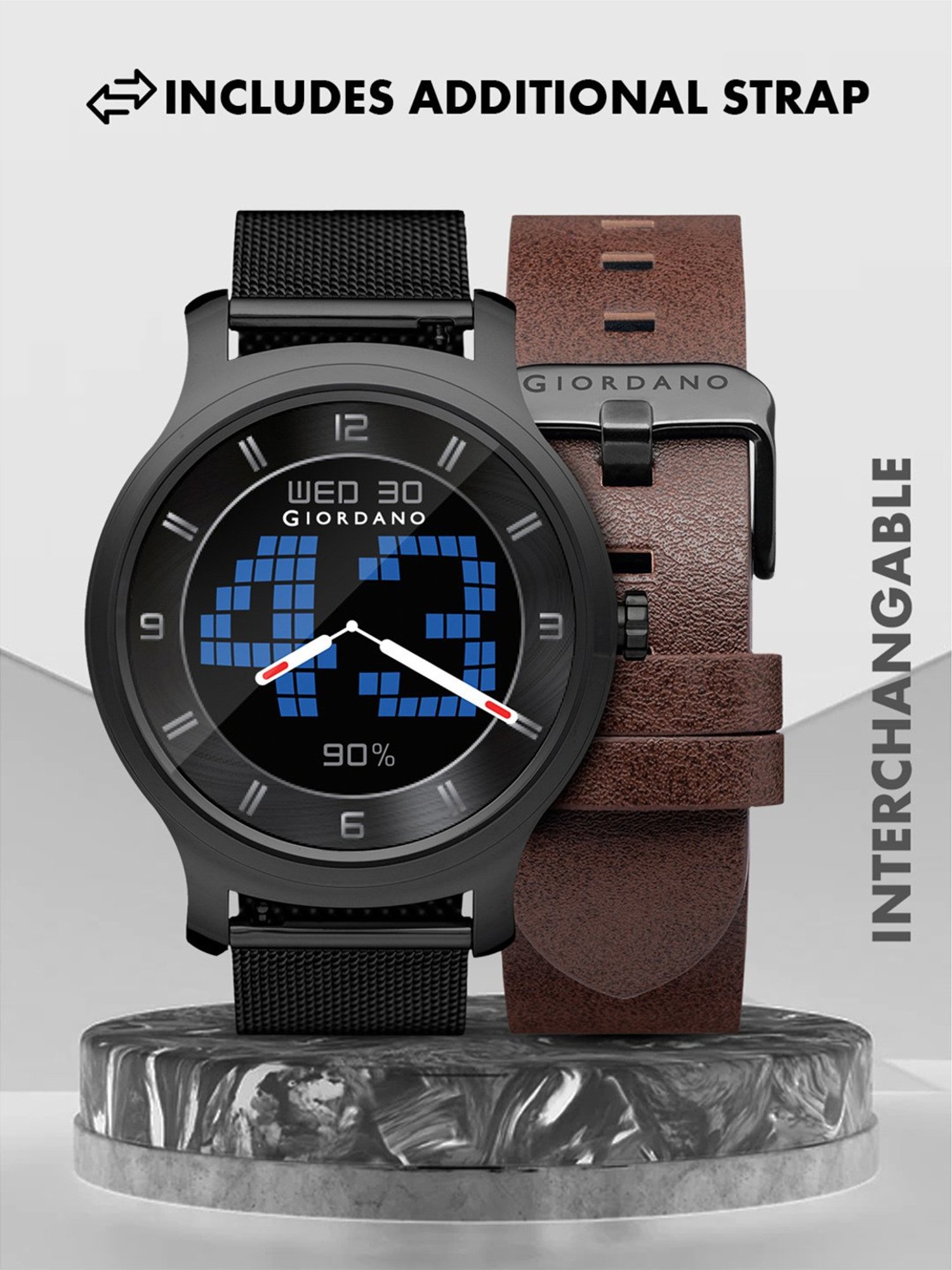 Giordano GT01-BK Unisex Smart Watch