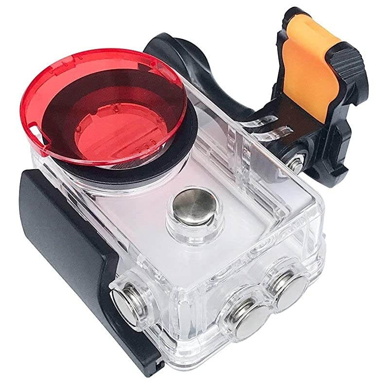 Waterproof Case Dive Housing Protective Underwater Dive Case Shell with 3 Pack Red Filter Compatible with AKASO EK7000/EKEN H9R/REMALI/FITFORT/DROGRACE WP350 Action Camera