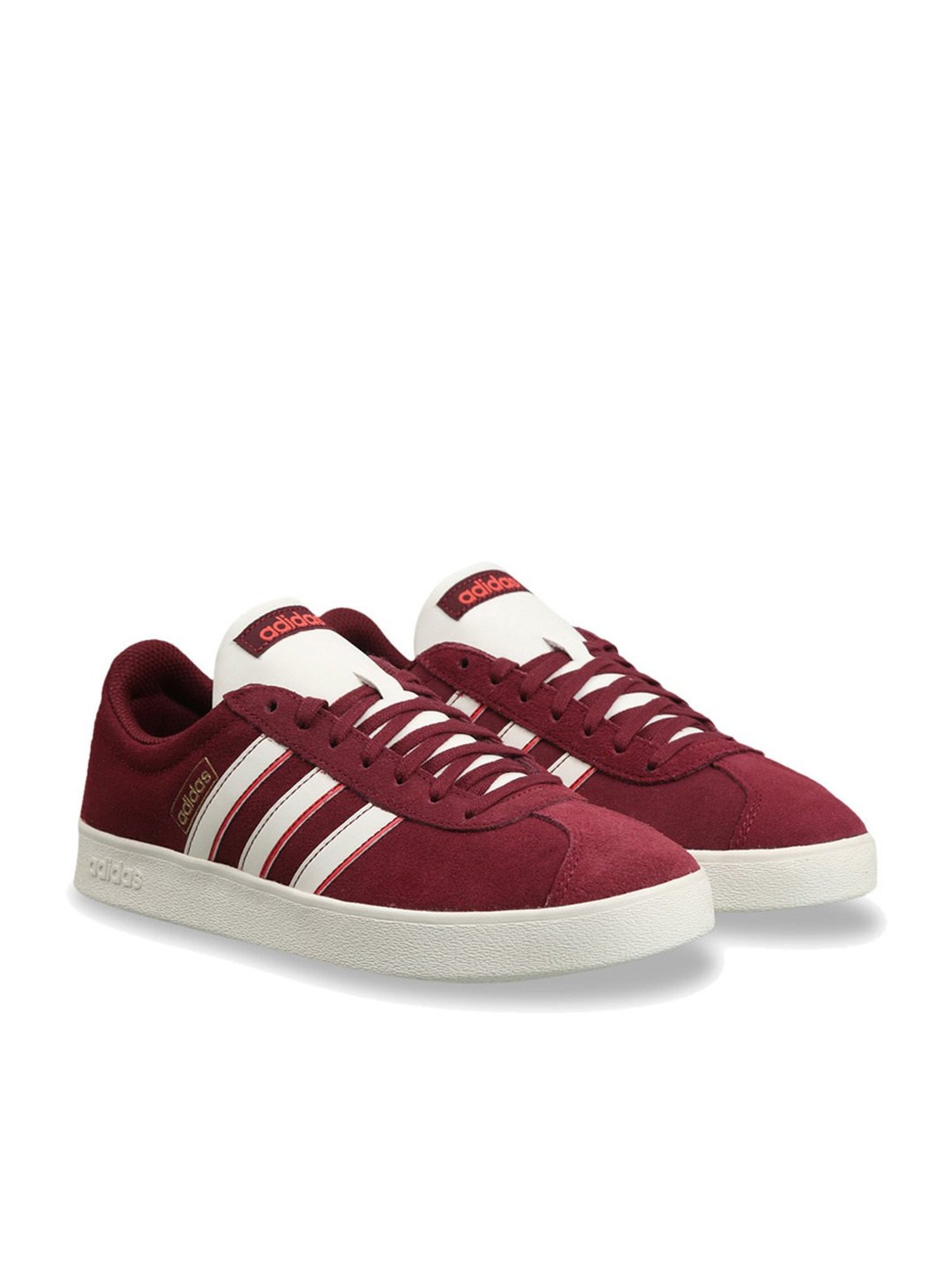 Adidas Men's VL COURT 2.0 Maroon Skateboarding Shoes