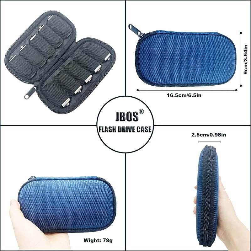 USB Flash Drive Case  EVA Hard Storage Bag Electronic Accessories Organizer Holder for Flash Drive Carry Case for USB DriveThumb DrivePen DriveJump Drive Blue