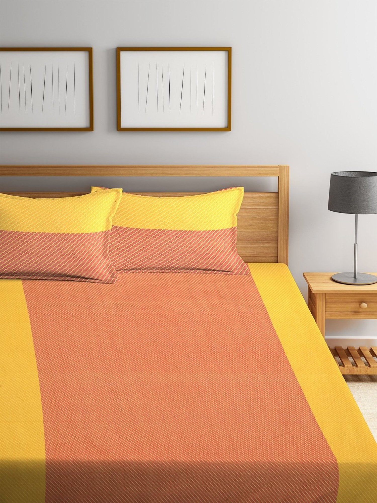 DDECOR Live beautiful Geometric Insignia Dove 210 TC Cotton Comforters - Set of 3