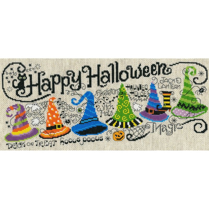 Imaginating Counted Cross Stitch Kit 14.4"X5"-Halloween Hocus Pocus (14 Count)