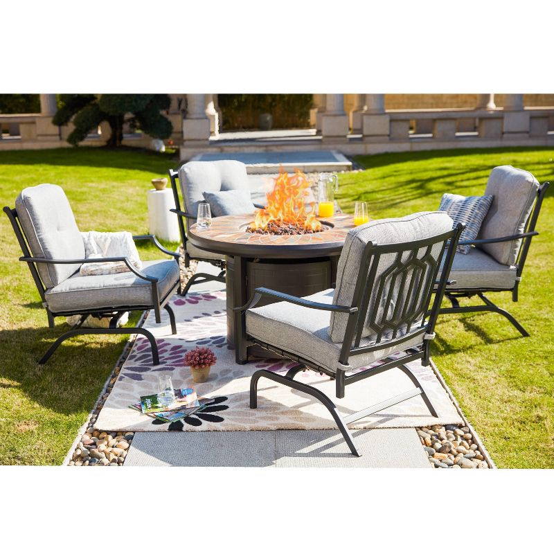 5pc Deep Seat Patio Fire Conversation Set - Patio Festival