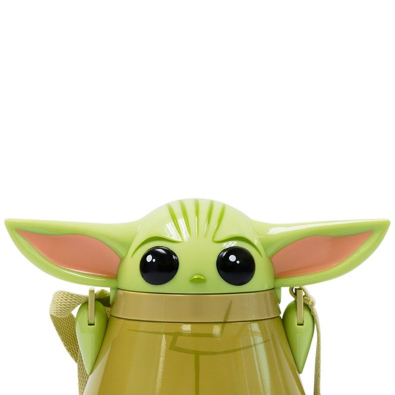 Star Wars 22oz Plastic The Child Flip Top Tumbler with Strap Green